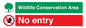 CV16954: Wildlife Conservation Area - No entry