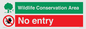 CV16954: Wildlife Conservation Area - No entry