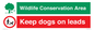 CV16963: Wildlife Conservation Area - Keep dogs on leads
