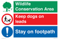 CV16965: Wildlife Conservation Area - Keep dogs on leads - stay on footpaths