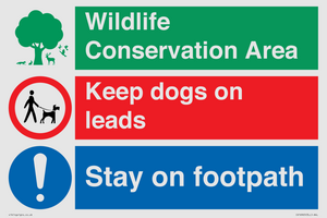 CV16965: Wildlife Conservation Area - Keep dogs on leads - stay on footpaths