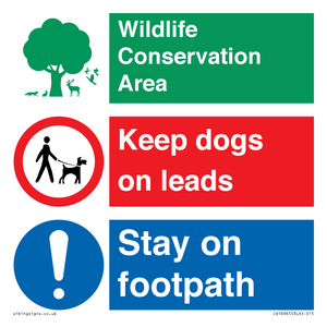 CV16965: Wildlife Conservation Area - Keep dogs on leads - stay on footpaths