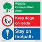 CV16965: Wildlife Conservation Area - Keep dogs on leads - stay on footpaths