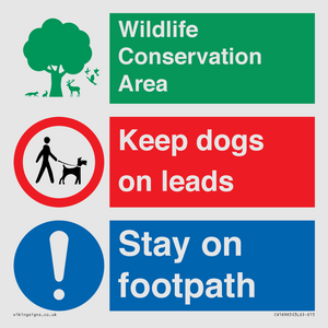 CV16965: Wildlife Conservation Area - Keep dogs on leads - stay on footpaths