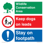 CV16965: Wildlife Conservation Area - Keep dogs on leads - stay on footpaths