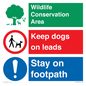 CV16965: Wildlife Conservation Area - Keep dogs on leads - stay on footpaths