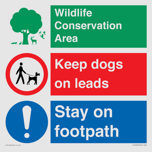 CV16965: Wildlife Conservation Area - Keep dogs on leads - stay on footpaths