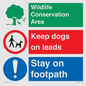 CV16965: Wildlife Conservation Area - Keep dogs on leads - stay on footpaths