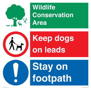CV16965: Wildlife Conservation Area - Keep dogs on leads - stay on footpaths