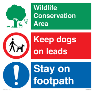 CV16965: Wildlife Conservation Area - Keep dogs on leads - stay on footpaths