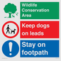 CV16965: Wildlife Conservation Area - Keep dogs on leads - stay on footpaths
