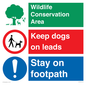 CV16965: Wildlife Conservation Area - Keep dogs on leads - stay on footpaths