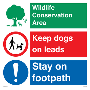 CV16965: Wildlife Conservation Area - Keep dogs on leads - stay on footpaths