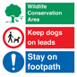 CV16965: Wildlife Conservation Area - Keep dogs on leads - stay on footpaths
