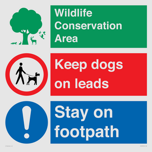 CV16965: Wildlife Conservation Area - Keep dogs on leads - stay on footpaths
