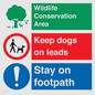 CV16965: Wildlife Conservation Area - Keep dogs on leads - stay on footpaths