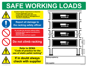 CV5196: Safe Working Load Racking Sign