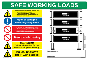 CV5196: Safe Working Load Racking Sign