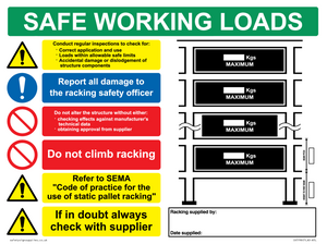 CV5196: Safe Working Load Racking Sign