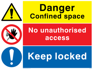 CV5376: Confined space combination sign