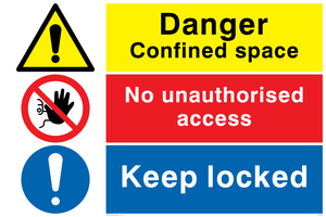 CV5376: Confined space combination sign