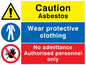 CV5377: Asbestos combination sign