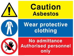 CV5377: Asbestos combination sign