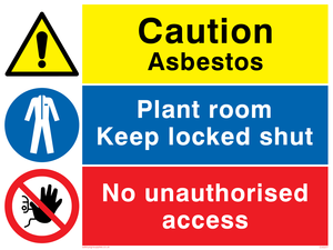 CV5377: Asbestos combination sign