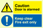 CV5408: Caution Door is alarmed