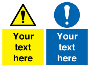 CV5543: Custom Warning & mandatory combination Sign