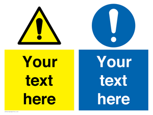 CV5543: Custom Warning & mandatory combination Sign – Viking Signs