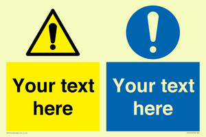 Custom Mandatory Sign CV5543: Custom Warning & mandatory combination Sign – Viking Signs