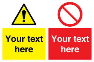 CV5544: Custom Warning & prohibition combination Sign