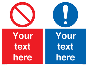 CV5545: Custom Prohibition & mandatory combination Sign