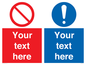 CV5545: Custom Prohibition & mandatory combination Sign