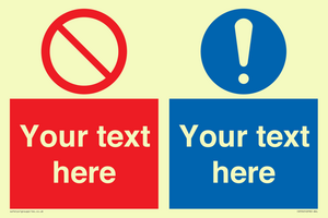 CV5545: Custom Prohibition & mandatory combination Sign