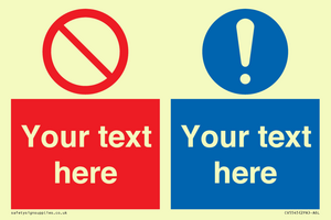 CV5545: Custom Prohibition & mandatory combination Sign
