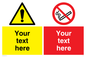 CV5546: Custom No smoking & warning combination Sign