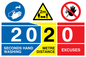 CV6010: 2020 20 seconds hand washing 2 metre distance 0 excuses