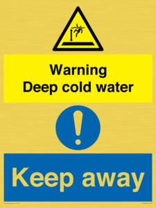 CV7328: Warning Deep cold water Keep away