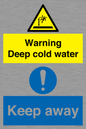 CV7328: Warning Deep cold water Keep away