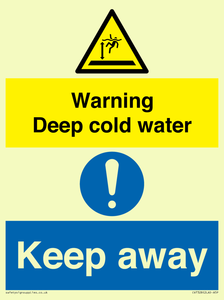 CV7328: Warning Deep cold water Keep away
