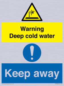 CV7328: Warning Deep cold water Keep away