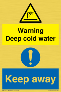 CV7328: Warning Deep cold water Keep away