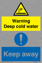 CV7328: Warning Deep cold water Keep away
