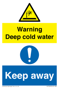 CV7328: Warning Deep cold water Keep away