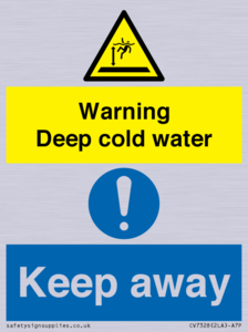 CV7328: Warning Deep cold water Keep away