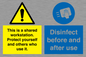 CV7332: This is a shared workstation. Protect yourself and others who use it. // Disinfect before and after use
