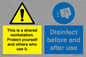 CV7332: This is a shared workstation. Protect yourself and others who use it. // Disinfect before and after use