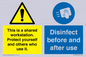 CV7332: This is a shared workstation. Protect yourself and others who use it. // Disinfect before and after use